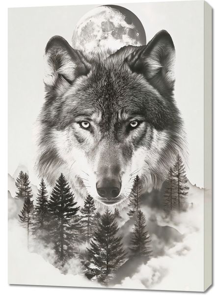 Obraz 70x100cm Wilczy Duch Lasu zdjęcie 1