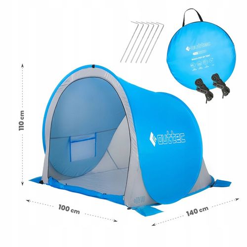 SAMOROZKŁADAJĄCY NAMIOT PLAŻOWY PARAWAN ZAMYKANY POP UP UV50 OUTTEC na Arena.pl