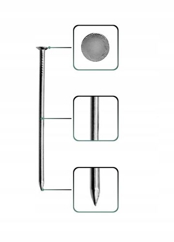 Gwoździe budowlane 2,8x65mm 2,5 cala Czarne Gładkie 5kg na Arena.pl