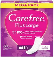 CAREFREE Plus Large wkładki higieniczne Unscented 64szt