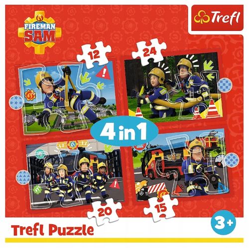 Puzzle 4W1 Przygody Strażaka Sama 34632 na Arena.pl