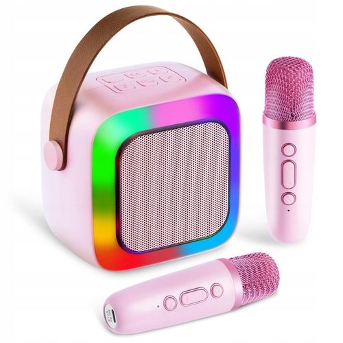 2 MIKROFONY USB JACK GŁOŚNIK PRZENOŚNY ZESTAW DO KARAOKE RGB BLUETOOTH na Arena.pl