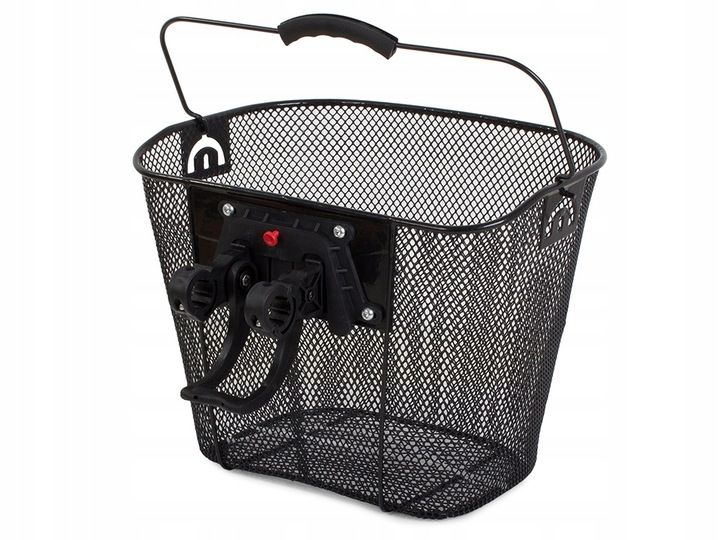 DUŻY KOSZ NA ROWER METALOWY przedni KOSZYK ROWEROWY CLICK zdjęcie 3