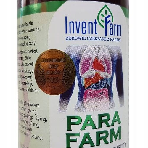 PARA FARM krople Invent Farm KOMPLEKS ZIÓŁ Piołun Dynia Oczyszczanie 100ml na Arena.pl