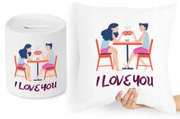 Dla Dziewczyny Zestaw Poduszka + Skarbonka Prezent Z Nadrukiem Ze Zdjęciem