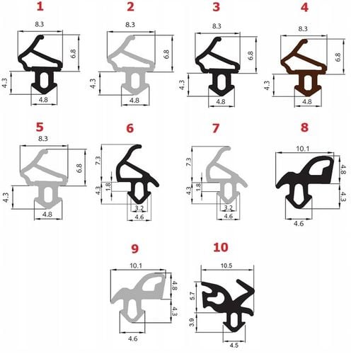 10mb S-1127 SZARA Uszczelki Okienne Uszczelka Okienna Do Okna Okien na Arena.pl