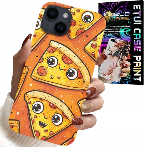 ETUI DO IPHONE 14 PLUS - SŁODKIE UŚMIECHNIĘTE PIZZE CASE + SZKŁO na Arena.pl