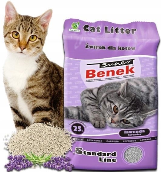 SUPER BENEK Żwirek Lawenda 25l zdjęcie 3