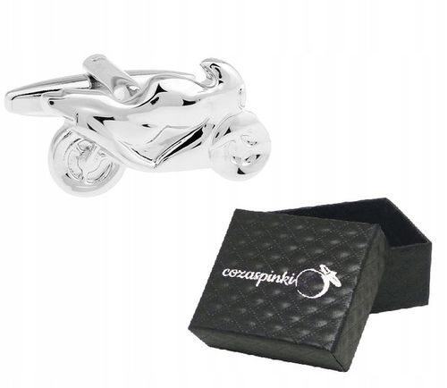 Spinki do mankietów koszuli MOTOR ŚCIGACZ na Arena.pl