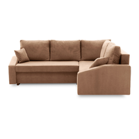 Narożnik rozkładany, prawy, LUSSO Plus, 230x179x92 cm, jasny brąz