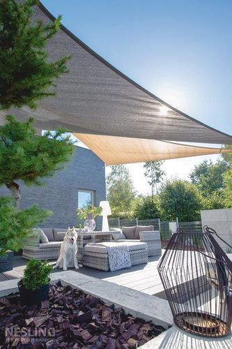 żagiel przeciwsłoneczny wodoodporny codura 3x3x3m ciemnoszary na Arena.pl