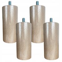 Lakierowana 4 x noga meblowa drewniana bukowa 10 cm WALEC komplet śruba M8