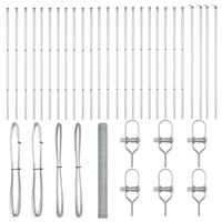 Ogrodzenie z słupkami Srebrny 1.6 x 50 m Stal pokryta PCV