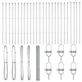 Ogrodzenie z słupkami Srebrny 1.6 x 50 m Stal pokryta PCV