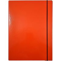 teczka skrzydłowa 2,0 cm z gumką pomarańczowa