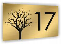 Tabliczka Tablica ADRESOWA ZŁOTA DIBOND 40x30 numer domu ulica DRZEWO