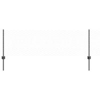 Ogrodzenie z słupkami Szary 0.6 x 10 m Stal