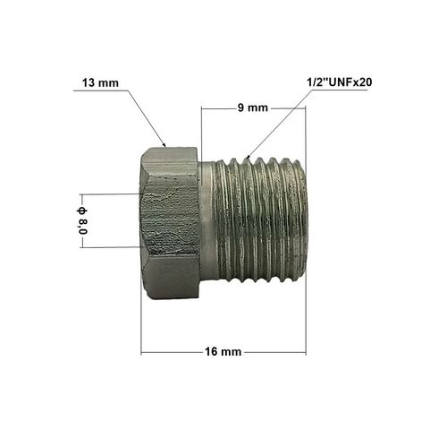 KPS-21 Końcówka przewodu hamulcowego sztywnego 1/2''x20 UNF rurka 8 na Arena.pl