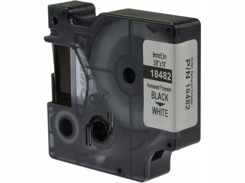 ORYGINALNA Taśma DYMO IND Rhino poliestrowa 9mm x 5,5m biała / czarny na Arena.pl
