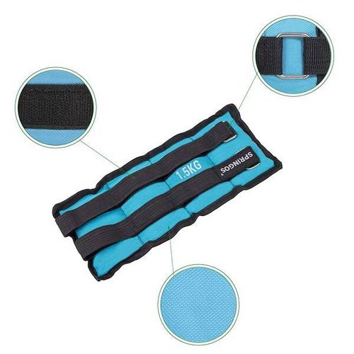 Obciążniki do ćwiczeń 2x 1,5kg niebieskie na Arena.pl