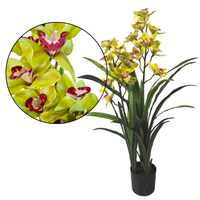 Storczyk sztuczny Cymbidium w doniczce 105 cm zielone