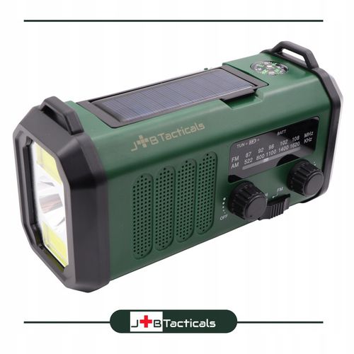 RADIO PRZENOŚNE awaryjne FM/AM SOLARNE z korbką POWERBANK LATARKA na Arena.pl
