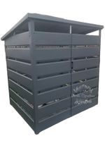 Wiata śmietnikowa spad tył 1,5x1m antracyt  Schowek ogrodowy GP227