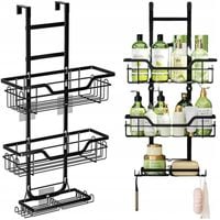 Półka pod prysznic wisząca łazienkowa zawieszana metalowa na szybę