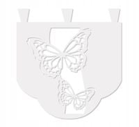 D59 Zazdrostka kuchenna firana ażurowa motylki wiosna lato SZELKI 35x35 cm