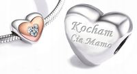 Charms KOCHAM CIĘ Charms Serce GRAWER Srebro 925 Charmsy MODA TRUSKY