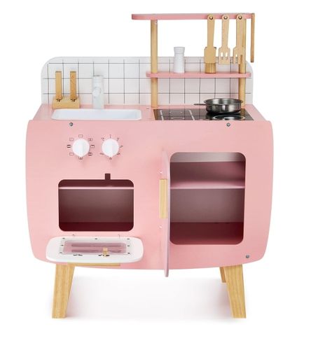 Kuchnia drewniana dla dzieci Retro + przybory kuchenna na Arena.pl