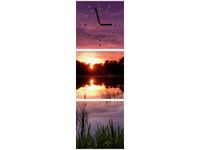 30 90CM OBRAZ 3 ELEM ZACHÓD SŁOŃCA WŚRÓD TRZCIN ŚCIENNY PŁOTNO DRUK