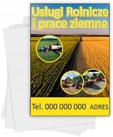 Ulotki A4 reklamowe firmowe 1000 szt różne wzory USŁUGI ROLNICZE