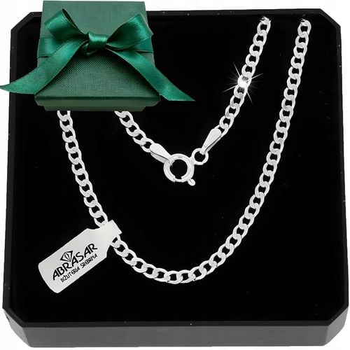 SREBRNY MĘSKI ŁAŃCUSZEK PANCERKA 025/60cm SREBRO pełne 925 DIAMENTOWANE na Arena.pl