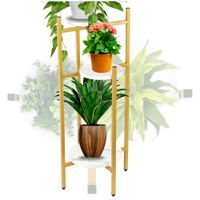 Kwietnik metalowy na 3 doniczki Funky złoty