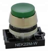Przycisk sterowniczy metalowy 22mm IP55 NEK22M-W wystający zielony PROMET