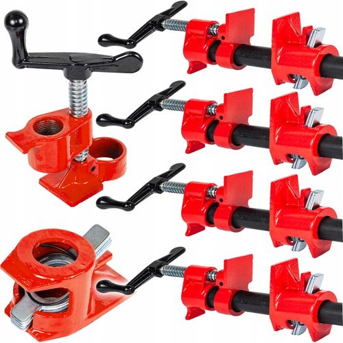 4x ŚCISK STOLARSKI RUROWY BEZKOŃCOWY NA RURĘ 3/4" ZACISK MONTAŻOWY IMADŁO na Arena.pl