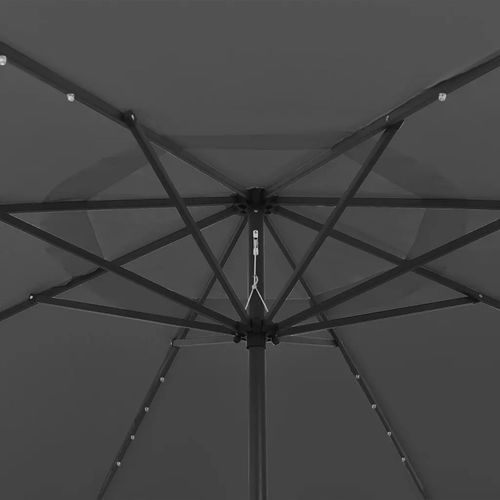 Parasol ogrodowy z LED, 400 cm, antracytowy na Arena.pl