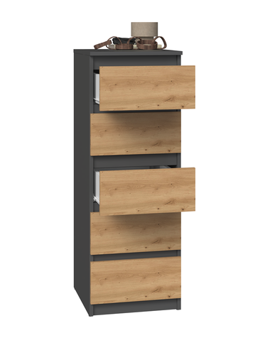 Komoda Malwa W5 ANTRACYT ARTISAN na Arena.pl