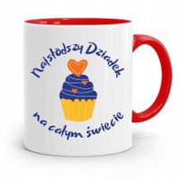 Kubek Czerwony Na Dzień Dziadka Najsłodszy Dziadek Z Nadrukiem Ze Zdjęciem