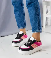 Różowo-czarne sneakersy damskie Luzia 38