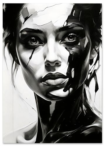 Plakat abstrakcja portret 29,7x42 cm A3 na Arena.pl
