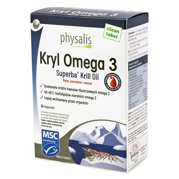 Kryl OMEGA-3 30 KapsuŁek - Physalis zdjęcie 1
