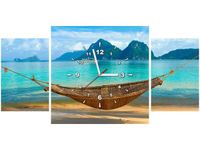 80X40CM ZEGAR HAMAK PLAŻY OBRAZ