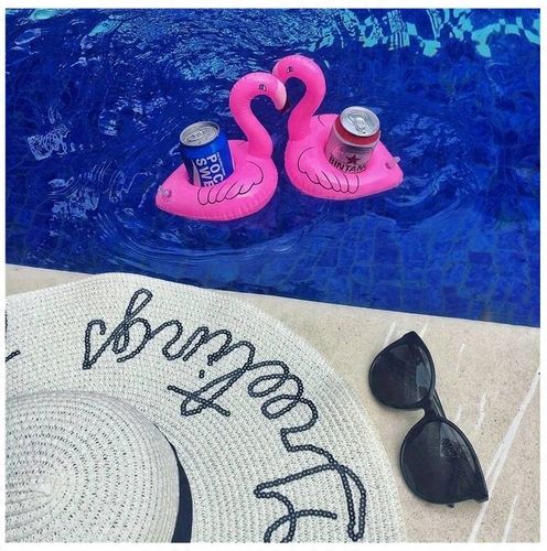 12 x DMUCHANY UCHWYT NA NAPOJE Podstawka Do Drinków FLAMING Podkładka BASEN na Arena.pl