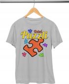 KOSZULKA DZIECIĘCA T-SHIRT - DZIEŃ PUZZLI PUZZLE NIETYPOWE DNI - XXXS 86-92