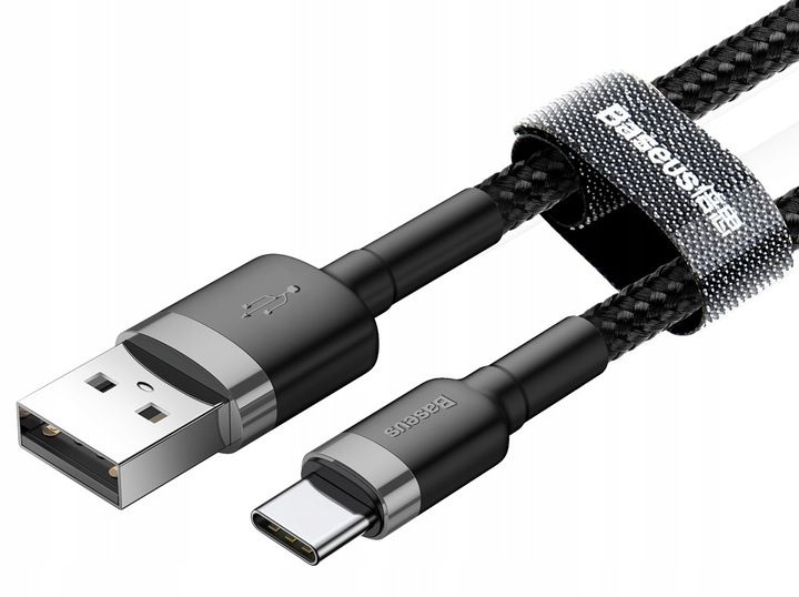 BASEUS MOCNY KABEL USB USB-C TYP-C PRZEWÓD OPLOT QUICK CHARGE 3.0 2A 3M zdjęcie 13