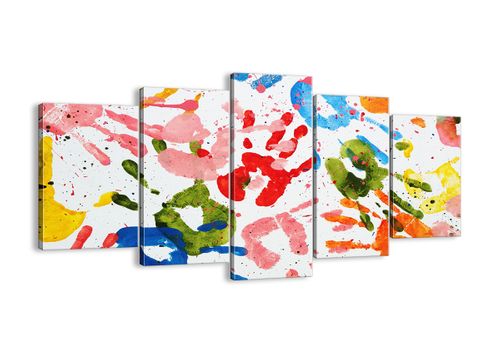 Obraz Na Płótnie - Dłoń Odcisk Farba - 160X85 Cm - Ea160X85-2876 na Arena.pl