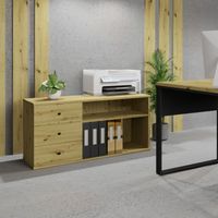 Szafka komoda Viking II 3S z szufladami dąb artisan/czarny