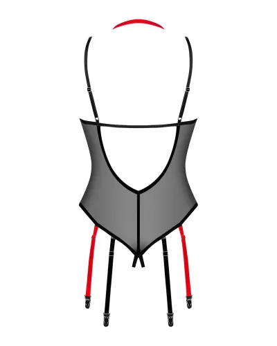 obsessive glandez body xl/2xl z odpinanymi paskami do pończoch, czarne na Arena.pl